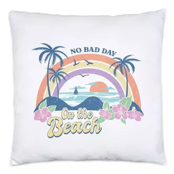 Подушка «Нет плохого дня на пляже», включая наполнение пляжа для серфинга, детское солнце, пляж у океана Hey!Print