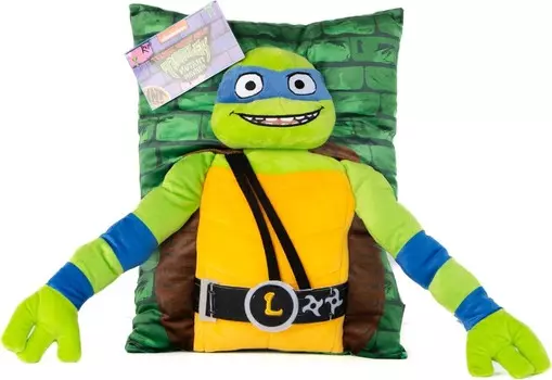 Подушка Nickelodeon Teenage Mutant Ninja Turtles, Leonardo 3D Snuggle, зеленый