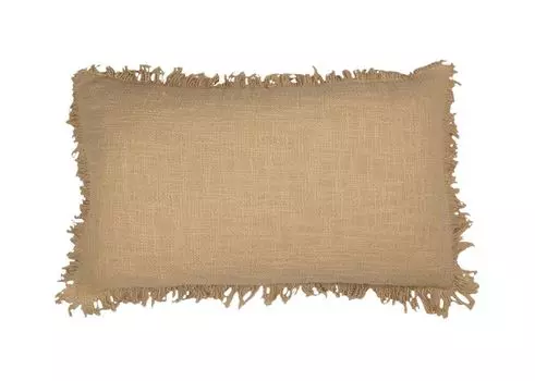 Подушка - охристо-желтая - 30 х 50 см - с бахромой Blyco Textil Group BV