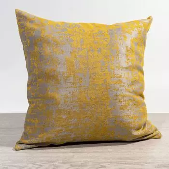 Подушка от Lysel - Мафана жёлтая 48х48, декоративная подушка из смесовой ткани