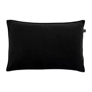 Подушка Overseas средней строчкой - 40 x 60 см - Бархат - Черный