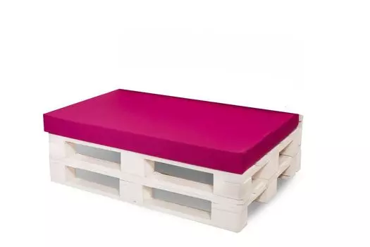 Подушка-паллета 120x80см | подушка сиденья из европоддона | напольная подушка для детей | поддон подушка открытый светло-фиолетовый | Напольная подушка для балкона Setgarden, розовый