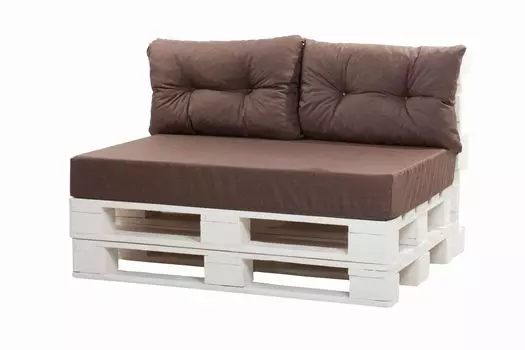 Подушка-поддон 120x50см | подушка сиденья | европоддоны | напольная подушка для детей | Подушка для паллет для улицы, синяя Setgarden, коричневый