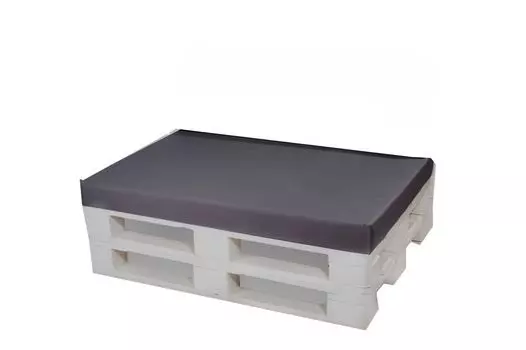 Подушка-поддон 120x50см | подушка сиденья из европоддона | напольная подушка для детей | подушка для поддонов на открытом воздухе известь | Напольная подушка для балкона Setgarden, серый