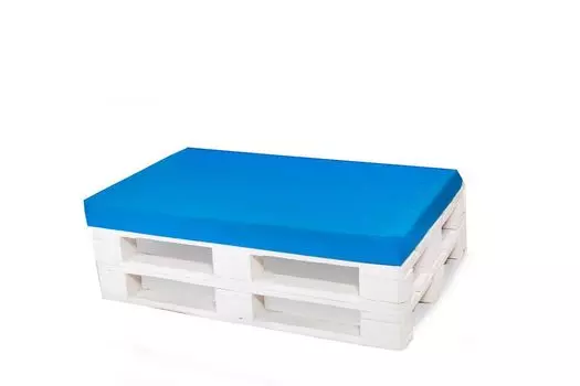 Подушка-поддон 120x60см | Напольная подушка детская | подушка сиденья из европоддона | поддон подушка открытый фиолетовый | Напольная подушка для балкона Setgarden, темно-синий