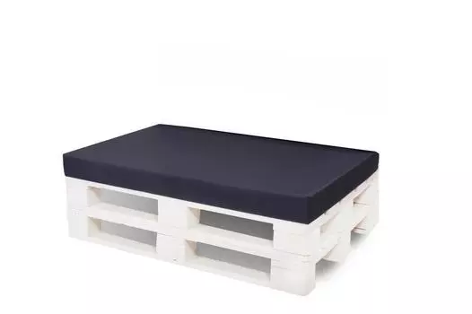 Подушка-поддон 120x60см | Напольная подушка детская | подушка сиденья из европоддона | подушка для поддона на открытом воздухе черный | Напольная подушка для балкона Setgarden, темно-синий