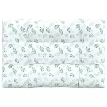 Подушка поддон vidaXL с рисунком листа 120x80x12 см, ткань, зеленый