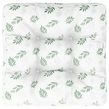 Подушка поддон vidaXL с рисунком листа 60x60x12 см, ткань, зеленый