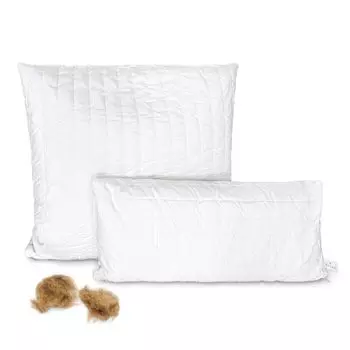 Подушка-подушка из верблюжьей шерсти с наполнителем из 100% верблюжьего пуха органического качества; 80х80см; 1760 г наполнителя из чистой верблюжьей шерсти Dimono