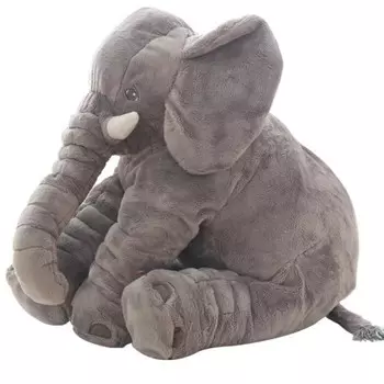 Подушка-подушка СЛОН СЛОН-талисман ПЛЮШЕВЫЙ МИШКА СЕРЫЙ U987S elektrostator