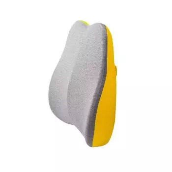 Подушка поясничной спинки из пены с эффектом памяти Эргономичная посадка Поддержка позвоночника Свободно регулируемая подушка спинки офисного сиденья 45 40 10 см (желтый) yozhiqu