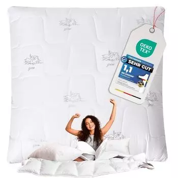 Подушка премиум-класса 80х80, подушка для сна 100% микрофибра - веганская альтернатива пуховым подушкам Sei Design Heimtextilien