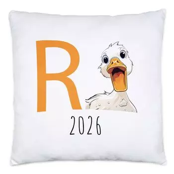 Подушка R Duck 2026 с наполнителем для подарка на пенсию Юмористический каламбур Hey!Print