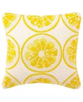 Подушка размером 20 x 20 дюймов с лимонной выжимкой для использования в помещении и на открытом воздухе Safavieh, желтый