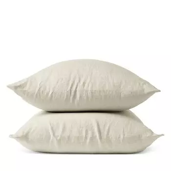 Подушка Relaxed Linen Standard Sham Coyuchi, синий