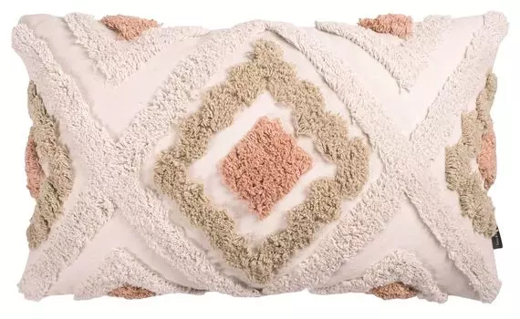 Подушка - Розе - 30 x 50 см - узор зигзаг Blyco Textil Group BV