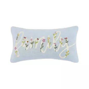 Подушка ручной работы с цветочным узором Peking Handicraft, фиолетовый