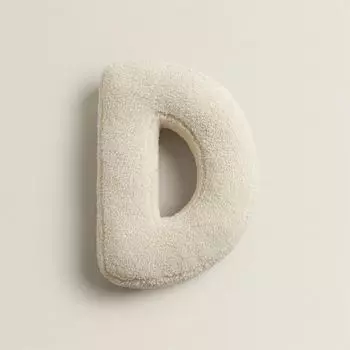 Подушка с алфавитом 38X30 см, подушка с алфавитом для дивана в гостиной, декоративная подушка для дома, алфавит: D DQQ