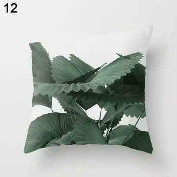 Подушка с буквенным цветочным геометрическим узором, чехол для домашнего дивана, декор-12 зеленых листьев Stuttg