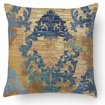 Подушка с цифровой печатью Dmora, 40x5x40 см, синий