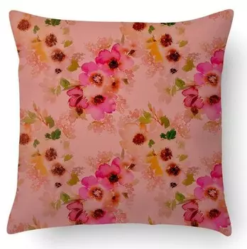 Подушка с цифровой печатью Dmora, 40x5x40 см, розовый