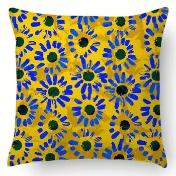 Подушка с цифровой печатью Dmora, 40x5x40 см, синий