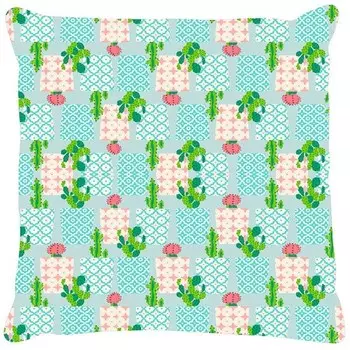 Подушка с цифровой печатью Dmora, 40x5x40 см, синий