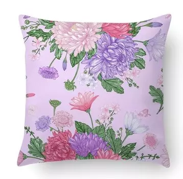 Подушка с цифровой печатью Ideallux, 40x5x40 см, фиолетовый