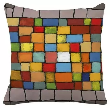 Подушка с цифровой печатью Ideallux, 40x5x40 см, многоцветный