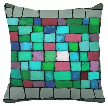 Подушка с цифровой печатью Ideallux, 40x5x40 см, многоцветный