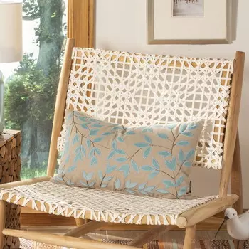 Подушка с цветочным узором Safavieh Joslyn, бежевый / синий