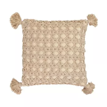 Подушка с кисточками Bloomingville, бежевый