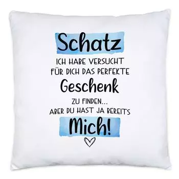 Подушка с надписью «Любимая» Я пыталась найти для тебя идеальный подарок Пара Пара ко Дню святого Валентина Hey!Print
