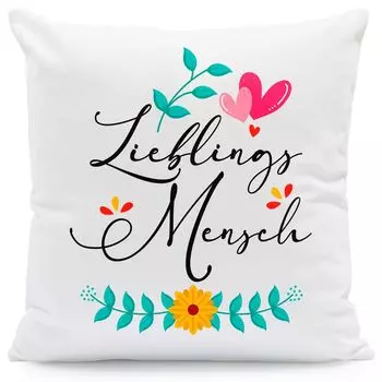 Подушка с надписью любимый человек: с наполнителем Gravurzeile
