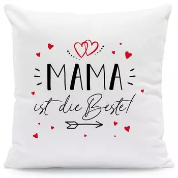 Подушка с принтом и надписью «Мама — лучшая!» : без заполнения Gravurzeile