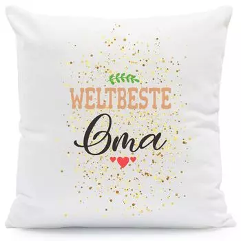 Подушка с принтом и надписью World's Best: с наполнителем Бабушка Gravurzeile
