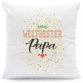 Подушка с принтом и надписью World's Best: без наполнителя «Папа» Gravurzeile