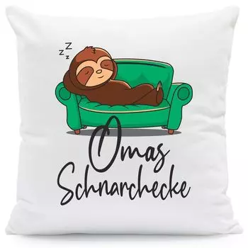 Подушка с принтом и угловым узором для храпа: с наполнителем Бабушка Gravurzeile