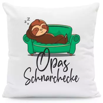 Подушка с принтом и угловым узором для храпа: с наполнителем Дедушка Gravurzeile