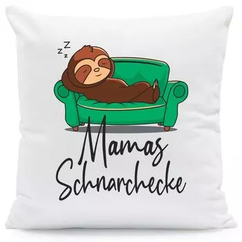 Подушка с принтом и угловым узором «храп»: с наполнителем «Мама» Gravurzeile