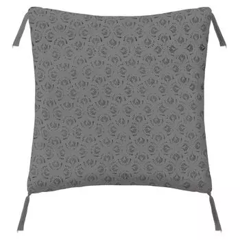 Подушка с принтом "Лина" - серый - стираный лен 40х40 см - Atmosphera crateur d'interieur Atmosphera Crateur d'intrieur