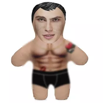 Подушка с вашей фотографией Персонализированный забавный фотоподарок с вашим собственным лицом. Подушка с фото высотой 45 см для девичника на 18-й день рождения, мотив Lovelas [091] Ferocity