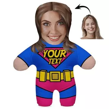 Подушка с вашей собственной фотографией Персонализированный забавный фото-подарок с принтом вашего собственного лица Высота 45 см Подушка для фото с изображением тела Подушка для фото День рождения Мотив ко Дню матери Супер мама [091] Ferocity