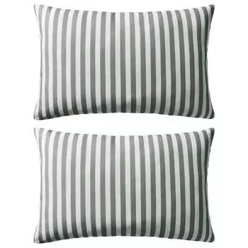 Подушка садовая 2 шт. Полосатый узор 60 х 40 см. серая DKD HOME DECOR