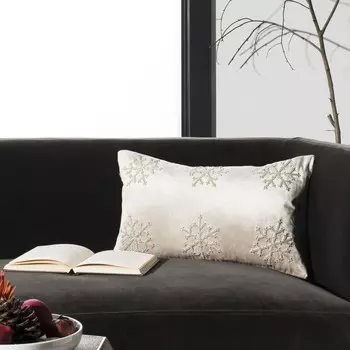 Подушка Safavieh Sydnee, бежевый / серебристый