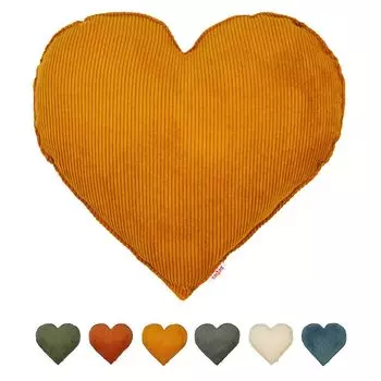 Подушка-сердце с начинкой куркумно-желтые бети ок. 35х40 см "HYggelig No.1" beties