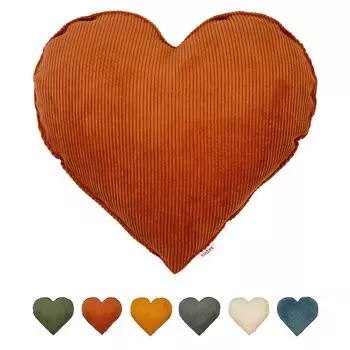 Подушка-сердце с наполнителем ок. 35х40 см ржаво-красного цвета "HYggelig No.1" beties