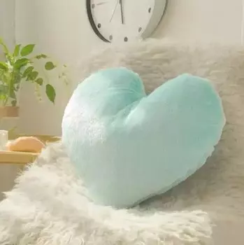 Подушка-сердечко и декоративная подушка 45х45 см на молнии (цвет: мятный/бирюзовый) Home Relax &, Style