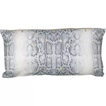 Подушка серо-коричневая с рисунком рептилий 30х60см Light & Living