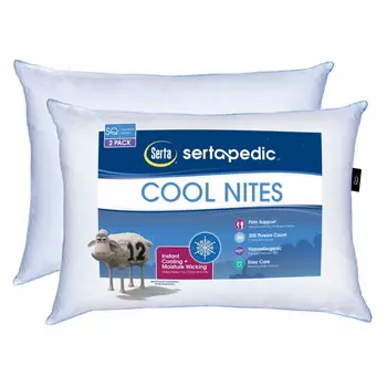 Подушка SertaPedic Cool Nites, белый